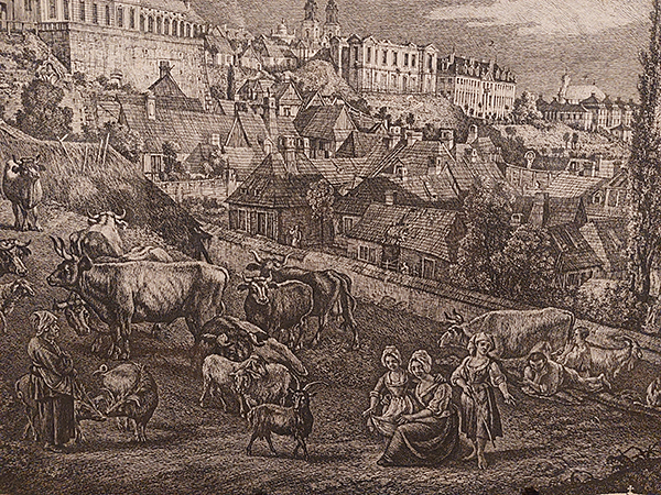 Widok Warszawy z pałacem Ordynackim